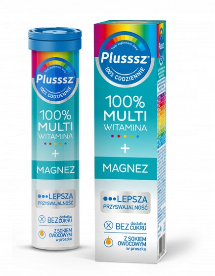 Plush 100% Multivitamin + Magnesium 20 tb.mus DW 12.11.2026