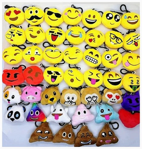 Plush Emoji Keychain for Kids - Birthday Gift - 45 Pcs - Wedding