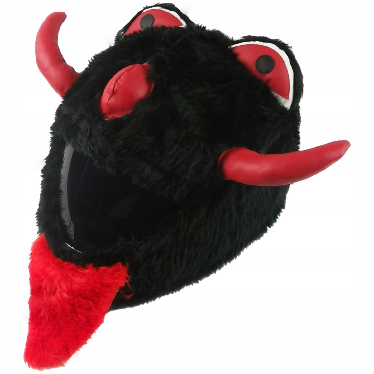 Plush Helmet Cover HORNS Gadget Gift for Motorcyclist CZAPKOKASK