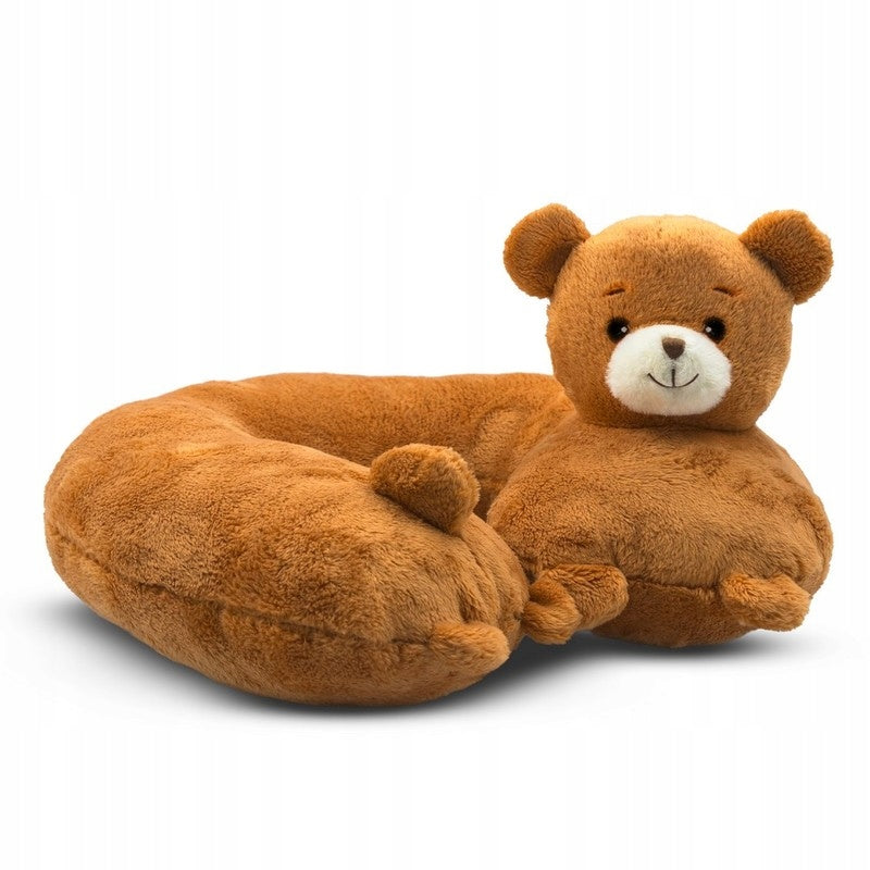 Plush Travel Headrest Pillow for Kids Bear Triperd for Car Airplane