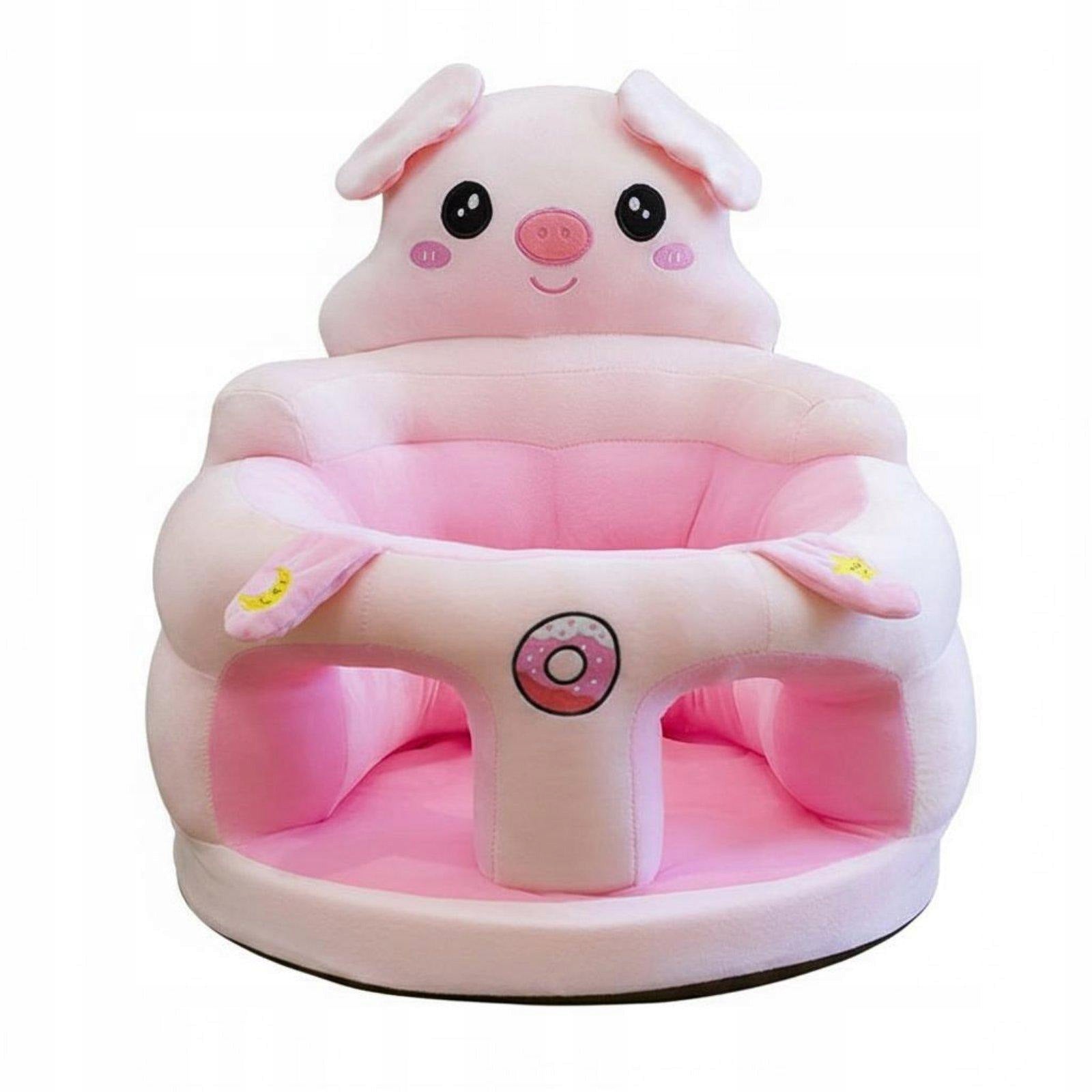 Plush Velvet Child Support Seat Anti Fall Infant Sofa Chair Baby Pink Pig