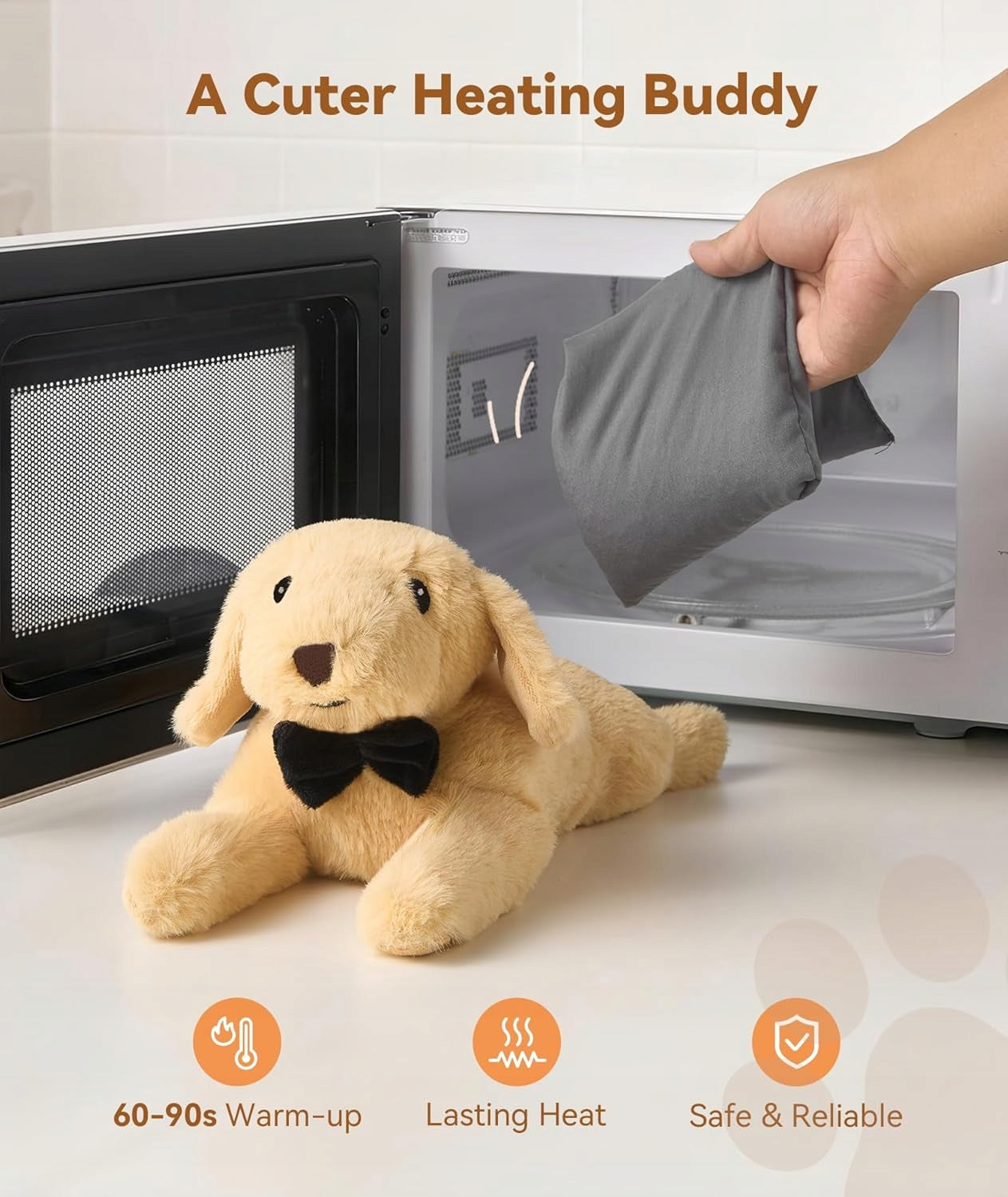 Plush Warming Pillow HOT WATER BOTTLE Heating Pad for Pain and Stress Medical device no
