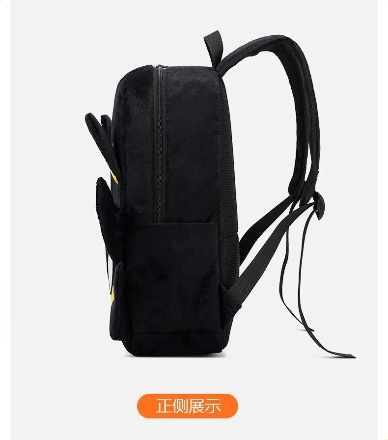 Plush dark backpack with large capacity Brand no brand