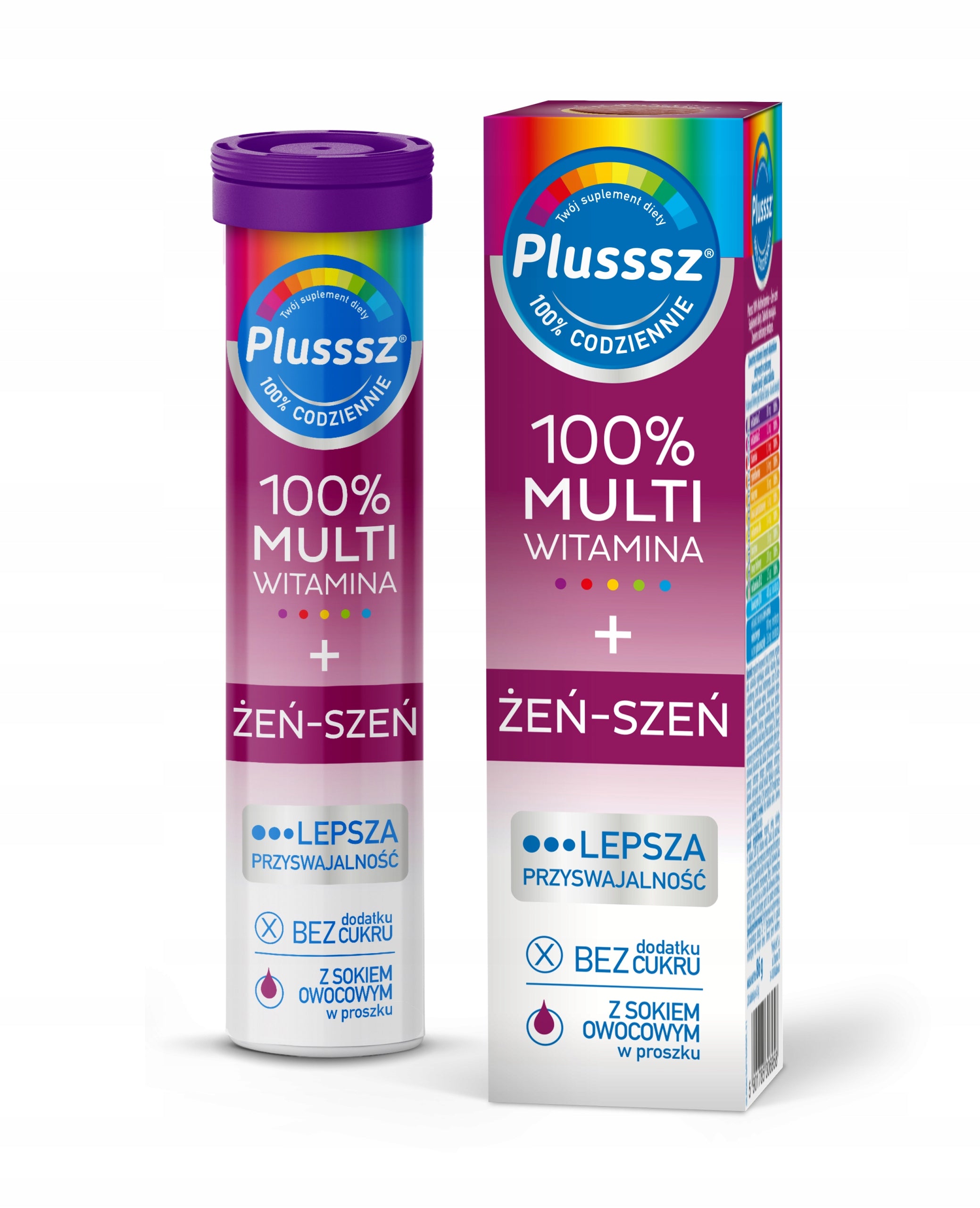 Plusssz 100% Multivitamin + Ginseng 20 effervescent tablets Supplements