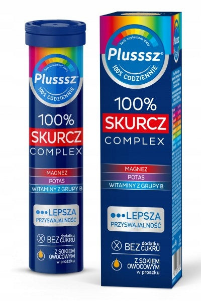 Plusssz 100% Shrink Complex 20 effervescent tablets Dietary Supplements Brand Polski Lek