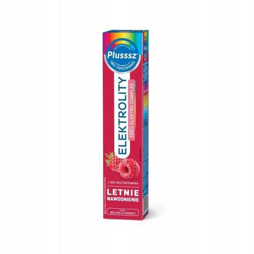 Plusssz Electrolytes + 100% Multivitamin Raspberry & Pomegranate 24 tablets Brand Plusssz