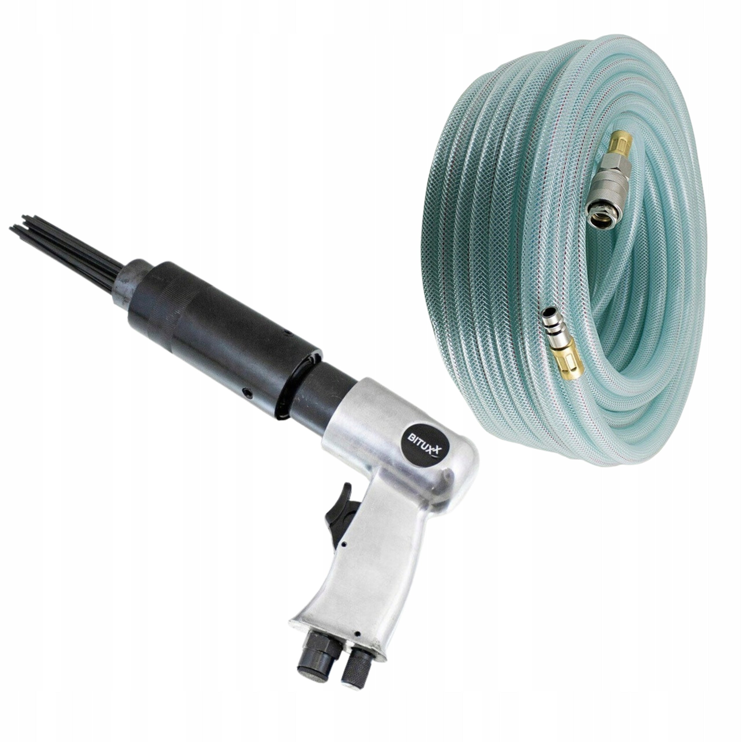 Pneumatic Hammer Needle Scaler For Rust Snake 10m 19 Needles 3mm 4000 Strokes