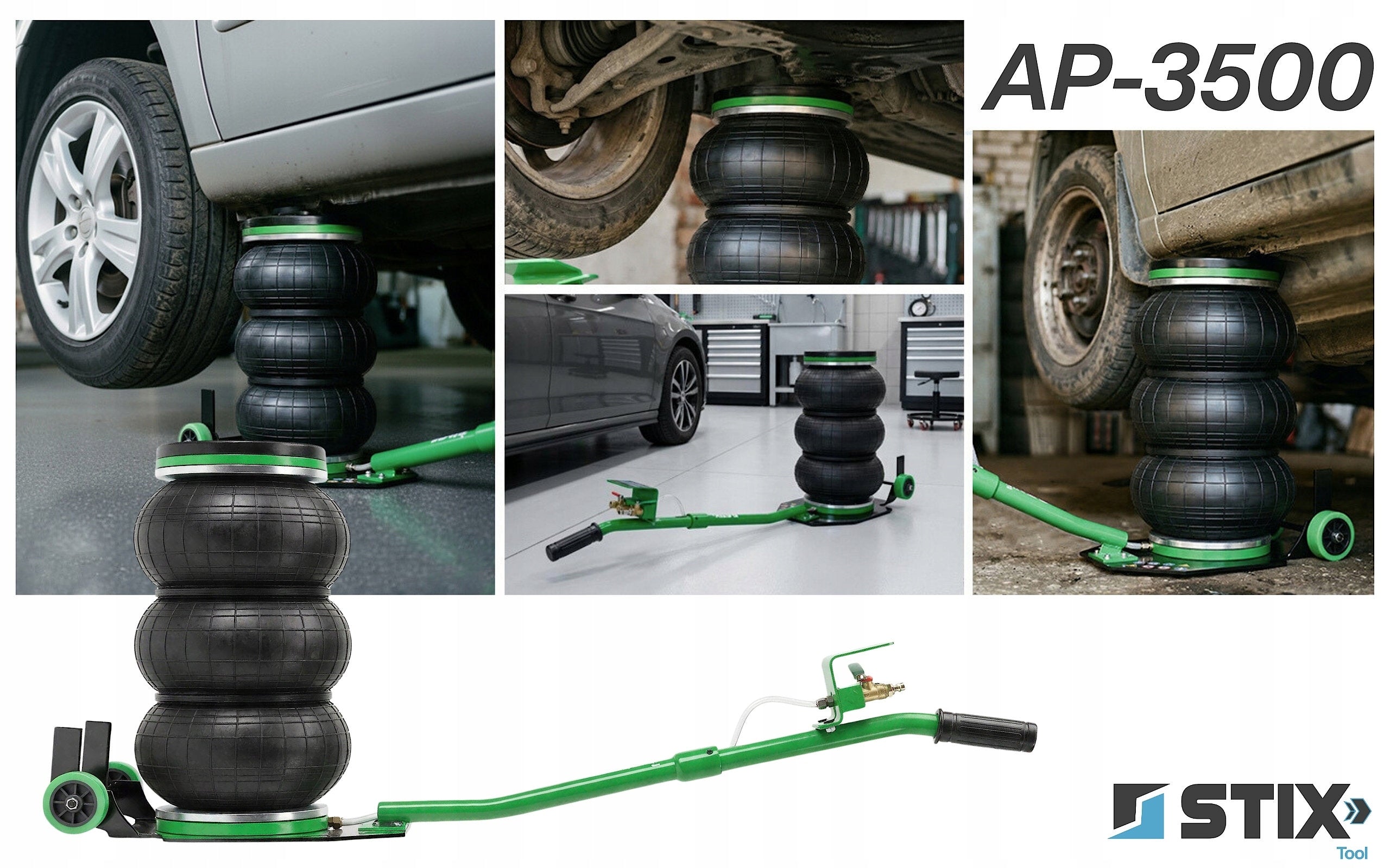 Pneumatic LIFT SNOWMAN car CUSHION 3,5T STIX 130-430mm Lifting capacity 3500 kg