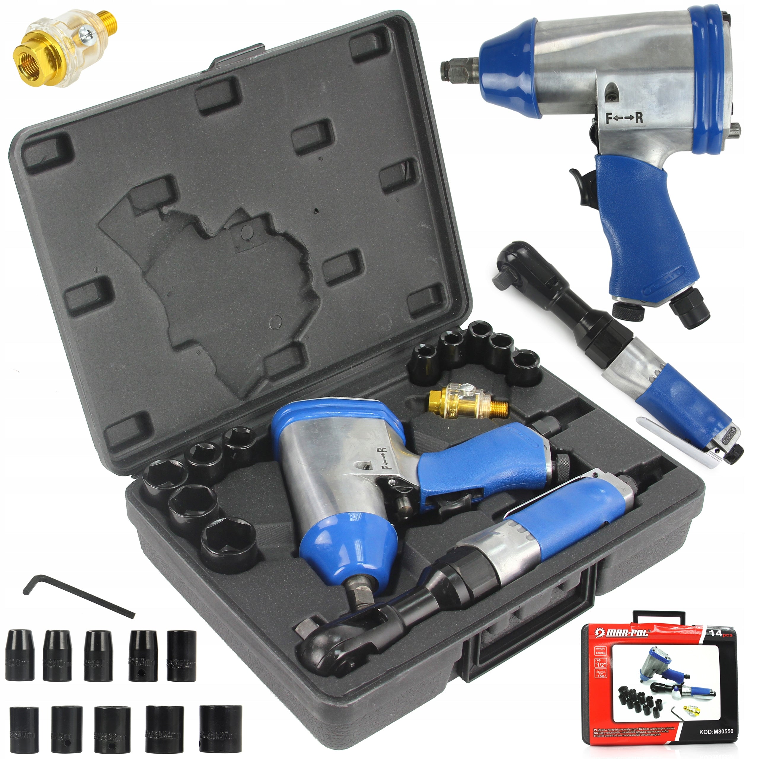 Pneumatic WRENCH PNEUMATIC SET SUITCASE