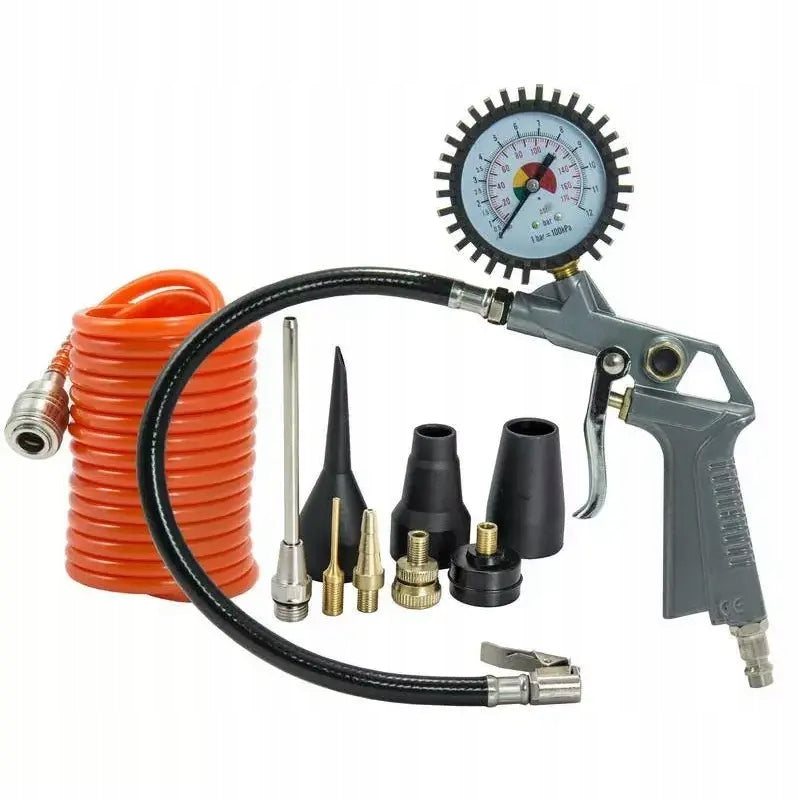 Pneumatic accessories A532008 for pumping, gun with pressure gauge, hose 3m