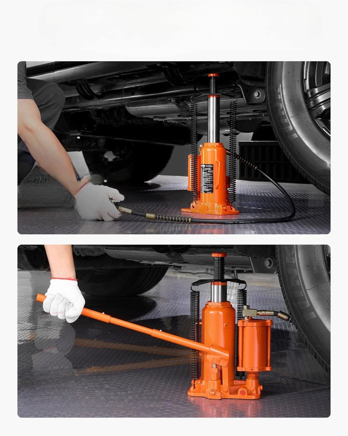 Pneumatic bottle lift 12 t strong hydraulics 265-505 mm SUV pump Manufacturer code 5907021479974