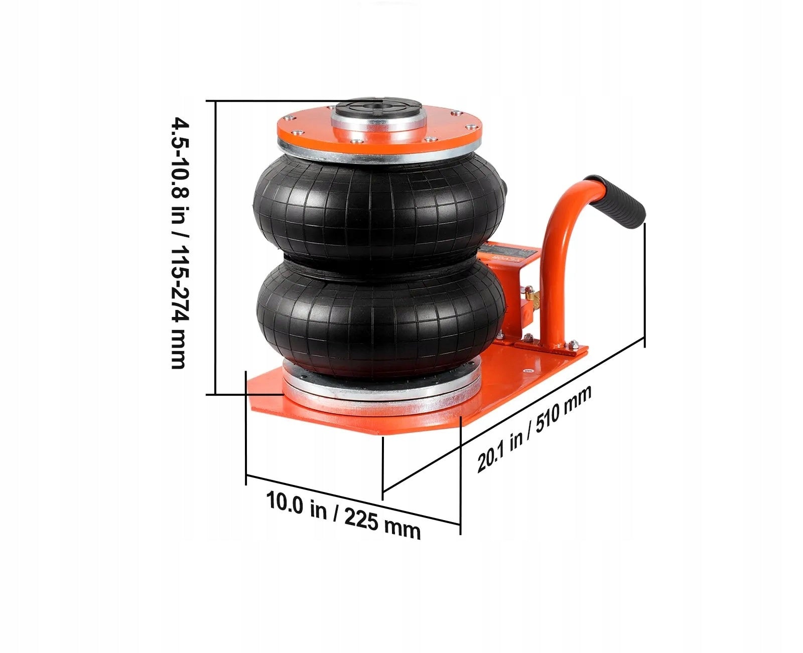 Pneumatic snowman lift 3T 2993 kg for car sedan workshop Maximum lifting height 274 mm