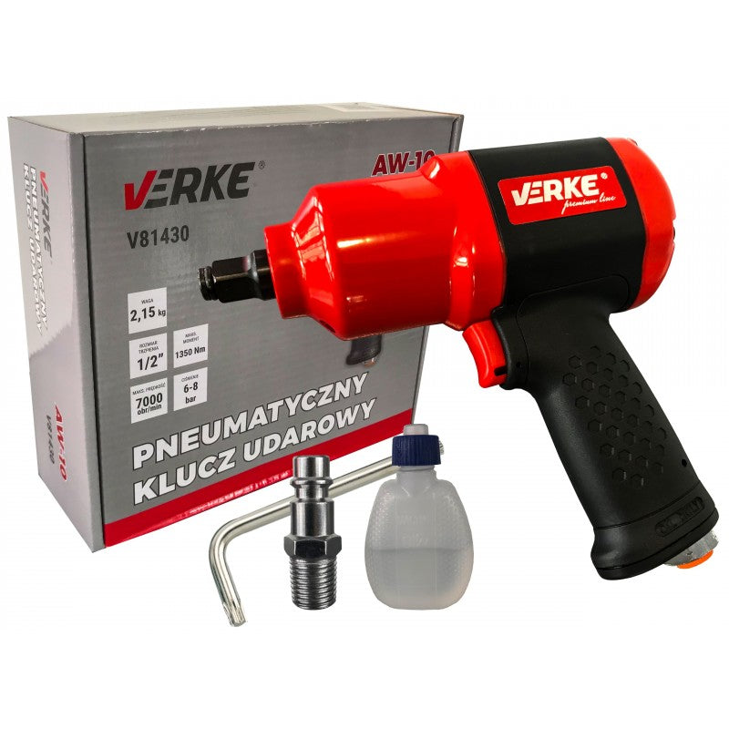 Pneumatinis veržliasukis Verke 1/2" 1350 Nm Premium line