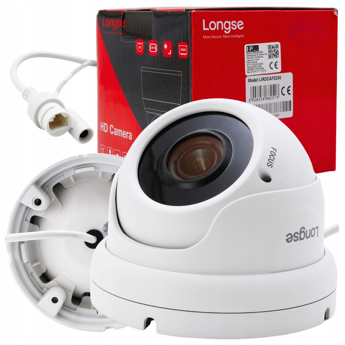 PoE IP Dome Camera Longse LIRDCAFE200 2Mpx Full HD 2.8-12mm IR 30m IP67