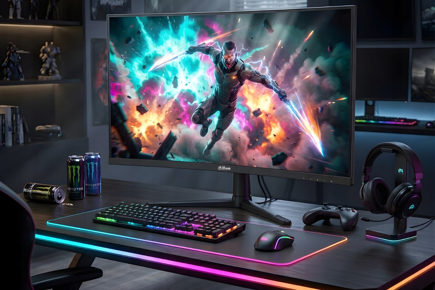 Počítačový monitor Dahua 23,6" zakřivený VA 240 Hz 1 ms HDMI DP LED Brand Dahua