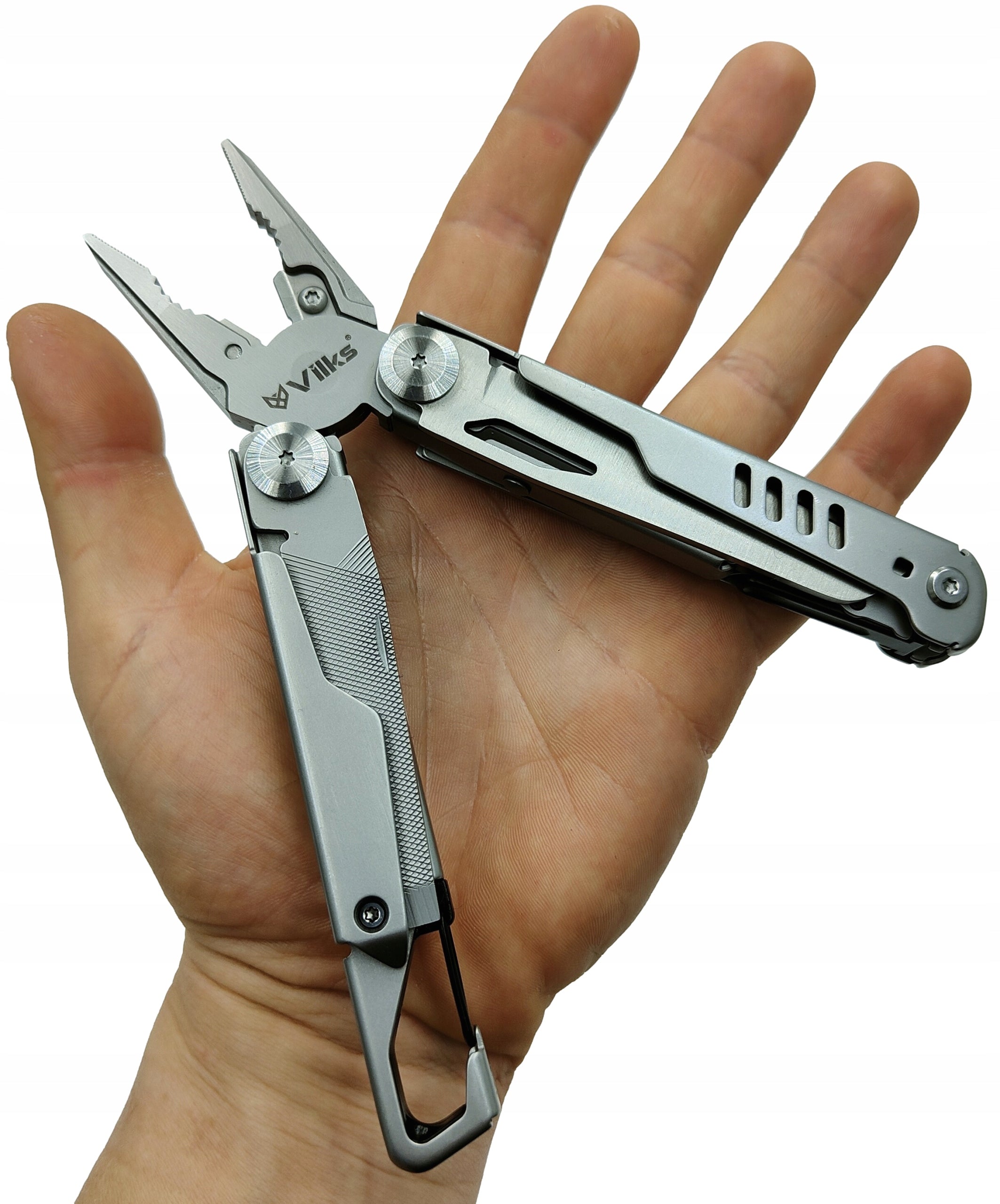 Pocket Knife Multifunctional Set Multitool SURVIVAL STAINLESS STEEL CASE BITS Brand VILKS