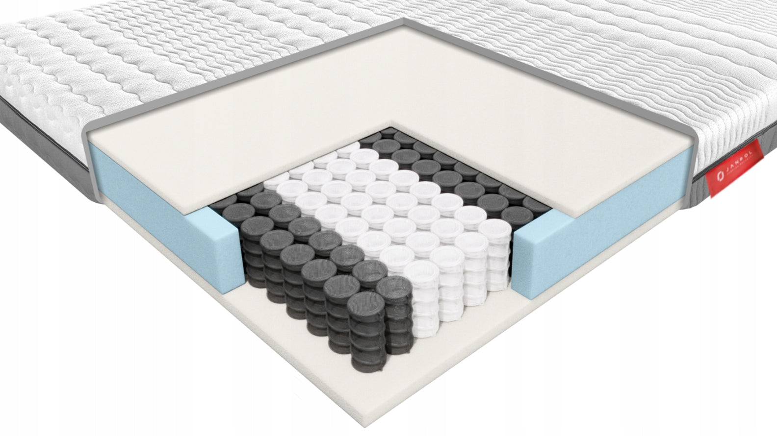 Pocket Mattress KLIO 90x200 JANPOL Smart Grey