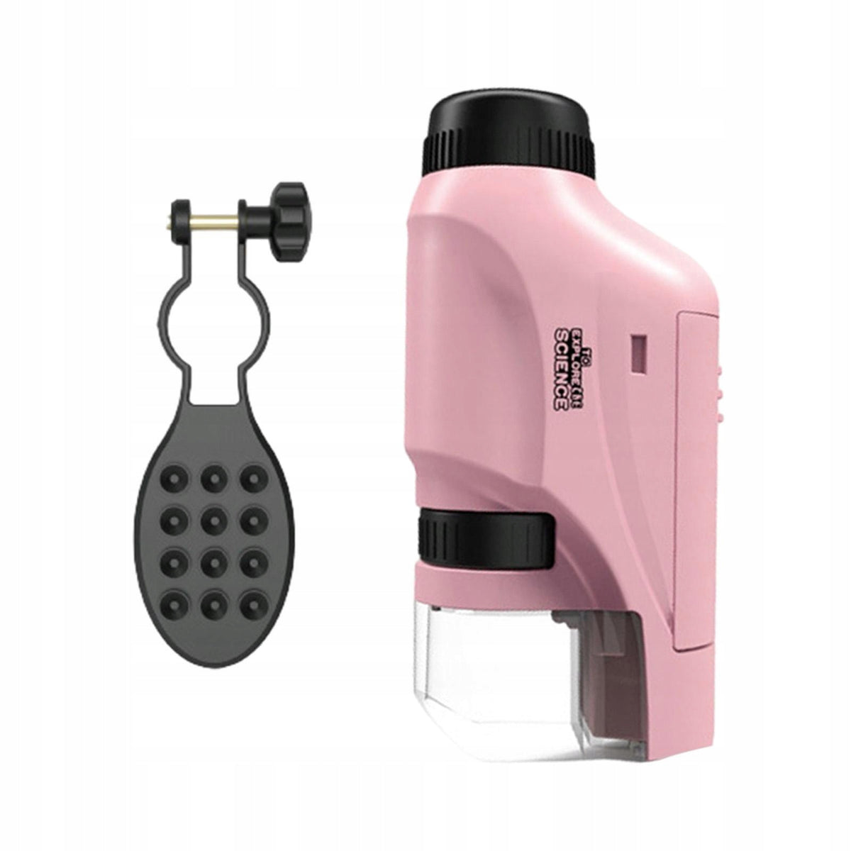 Pocket Microscope Adjustable Educational Stem x Kids pink with Stand