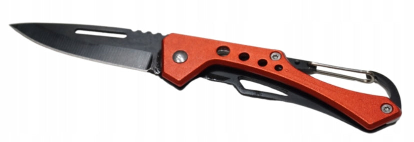 Pocket knife with carabiner hook, 15cm Brand no brand