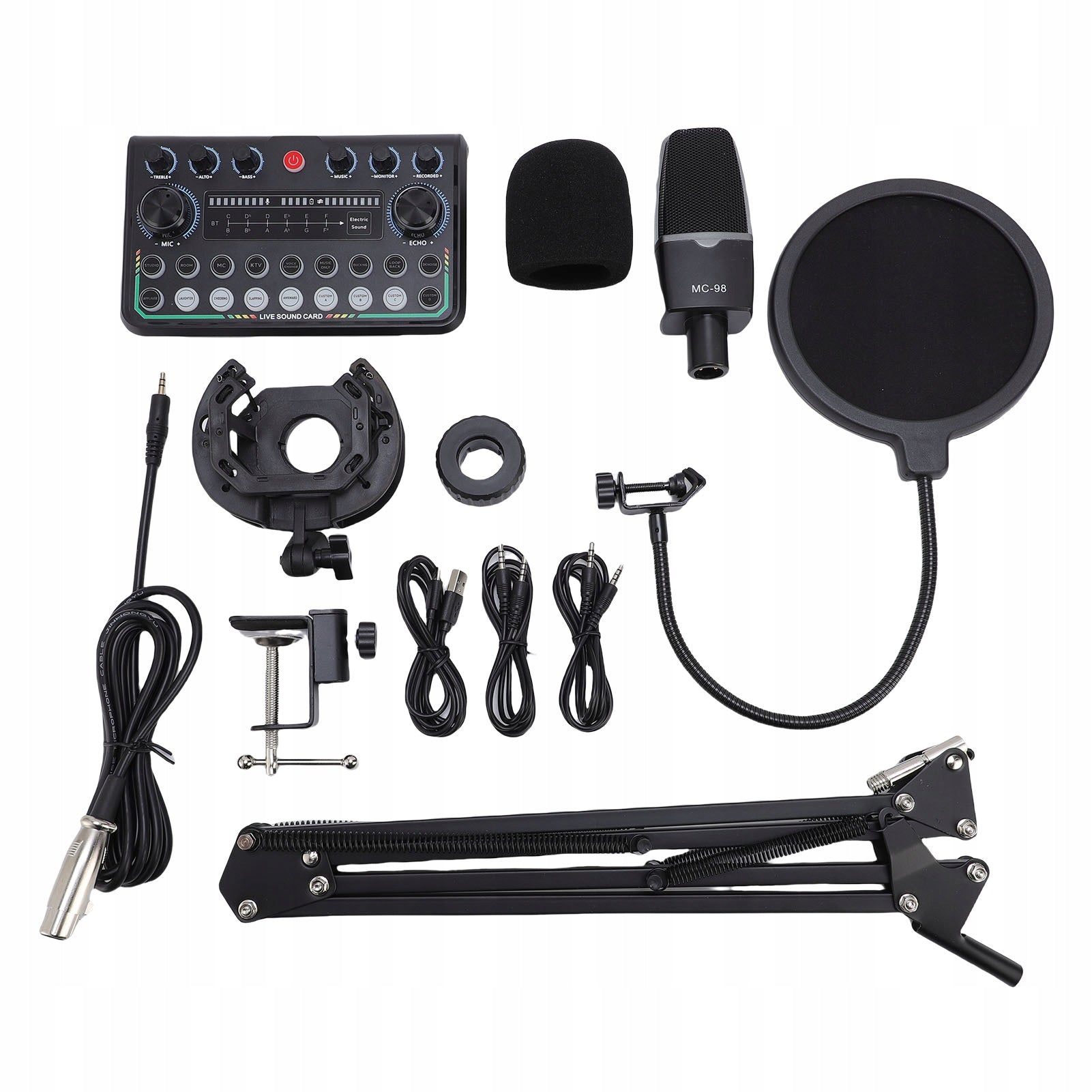 Podcast Microphone Kit Microphone with Sound Card on 3M