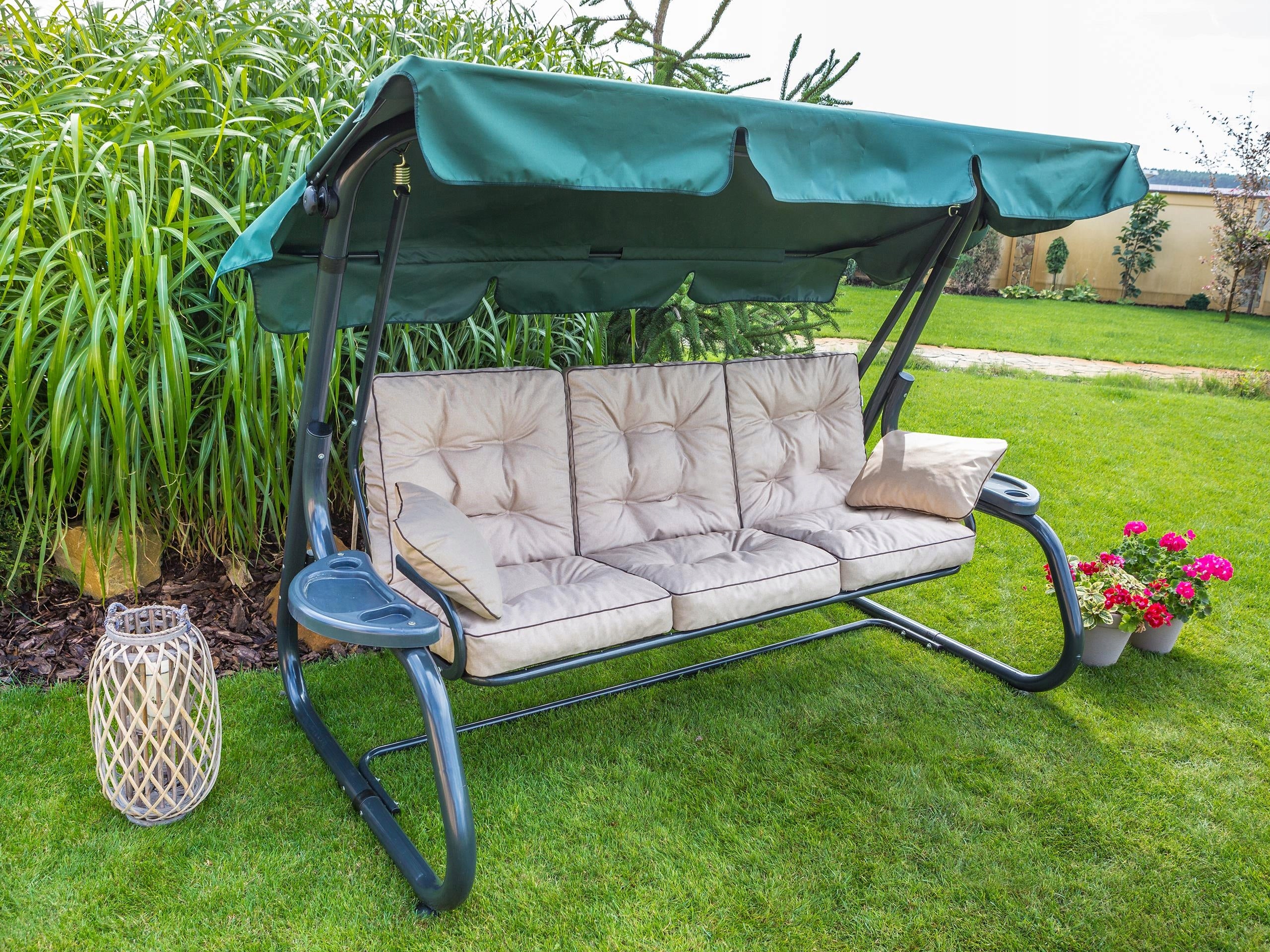 3-jų pagalvių komplektas sūpynėms Hobbygarden Venus 150 cm, smėlio spalvos