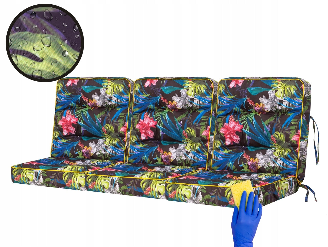 3-jų pagalvių komplektas sūpynėms Hobbygarden Venus 150 cm, įvairiaspalvis