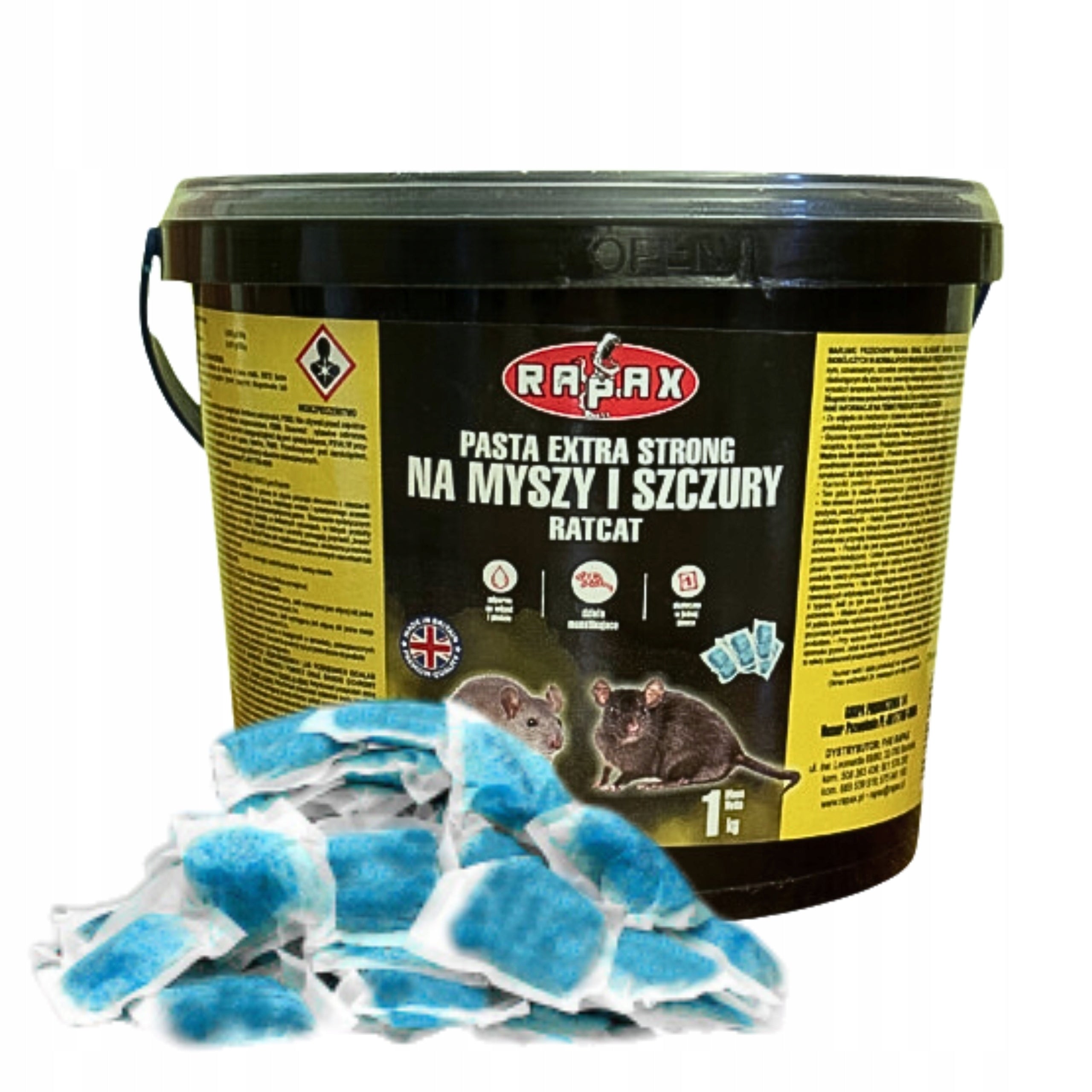 Poison for mice and rats paste extra strong sachets Ratcat 1kg