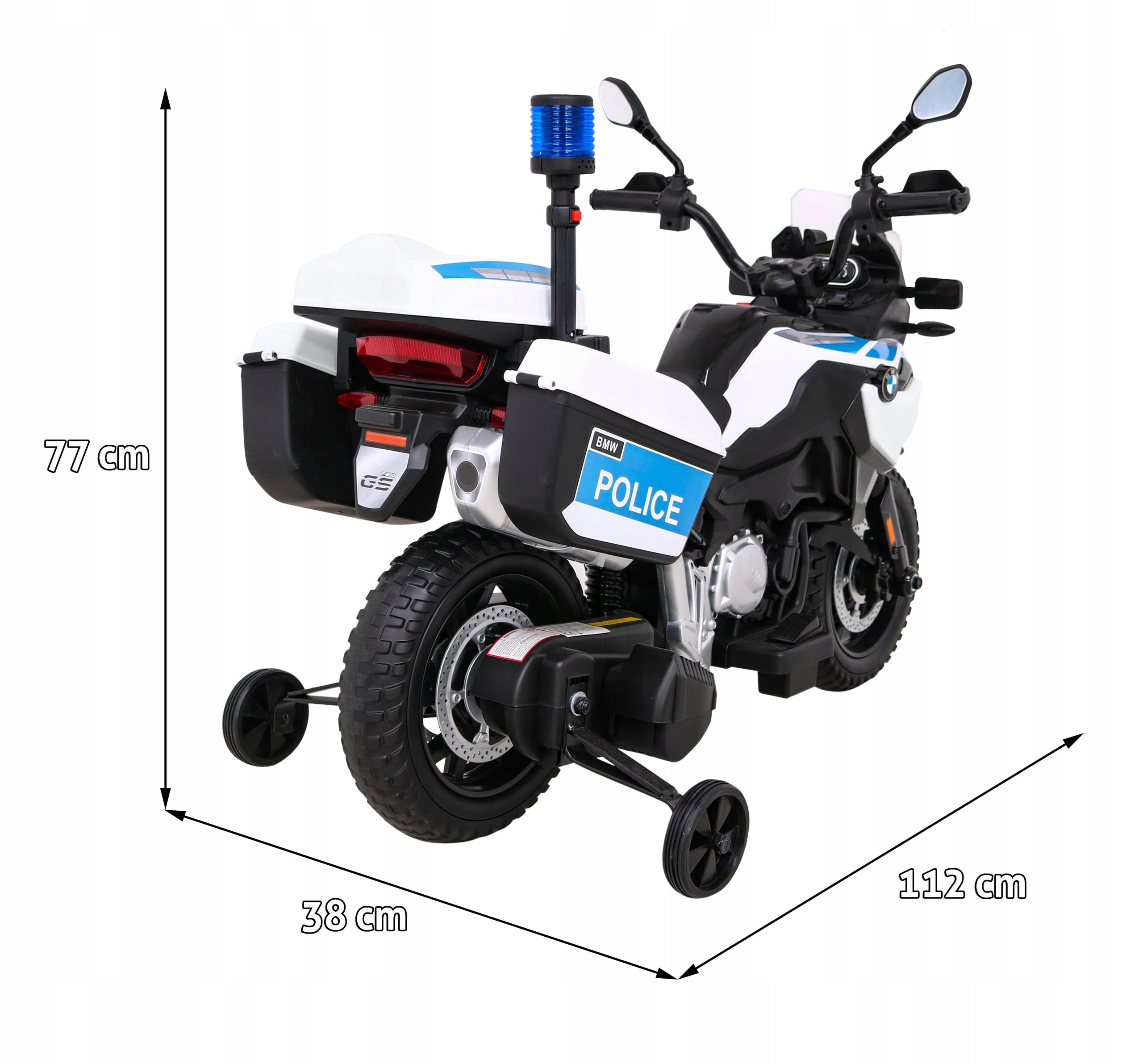 Vienvietis elektromobilis-motociklas BMW F850 GS , policija