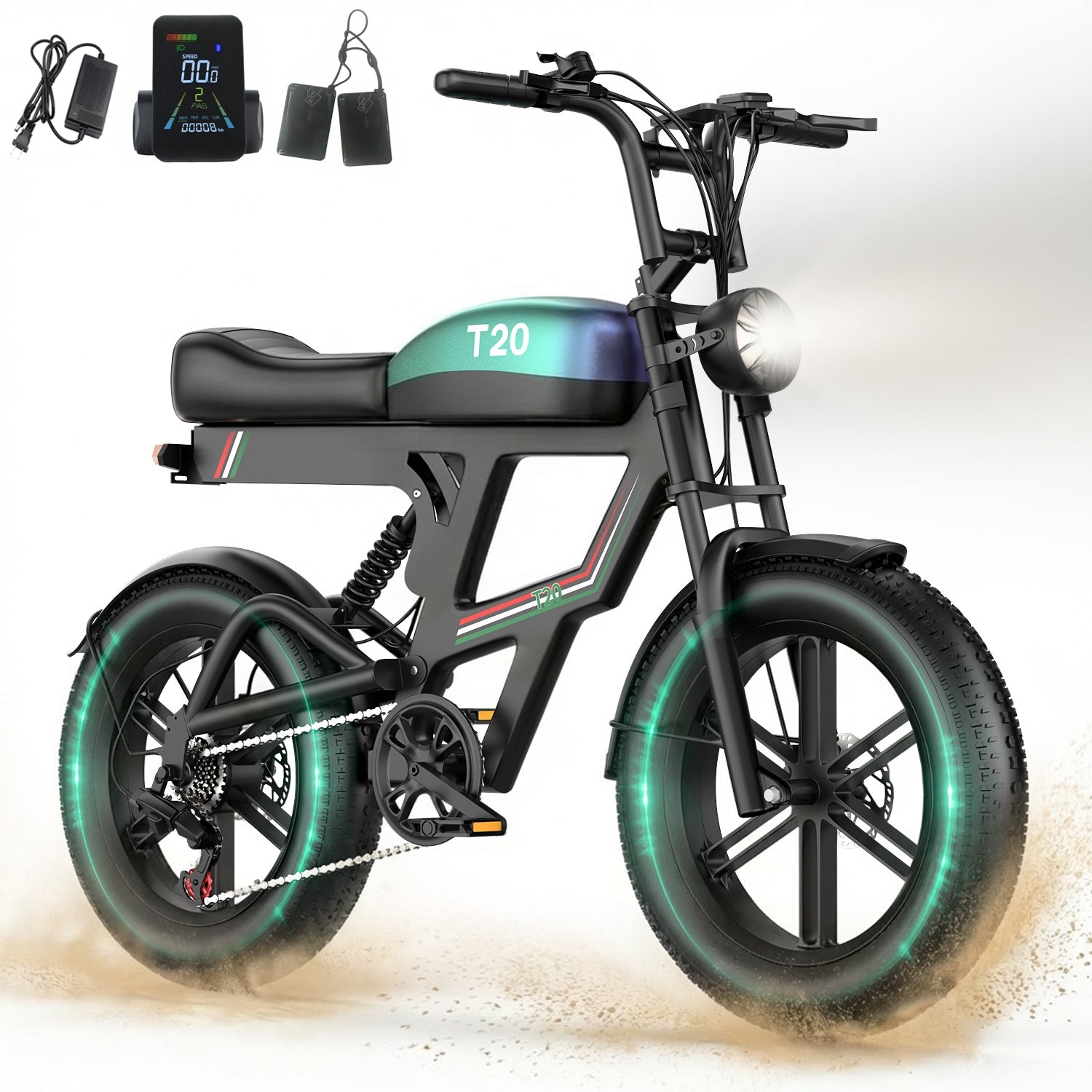 Pojazdy Motocykle elektryczne T20 Wyjmowana Bateria 1800W 48V/20AH 48KM/H