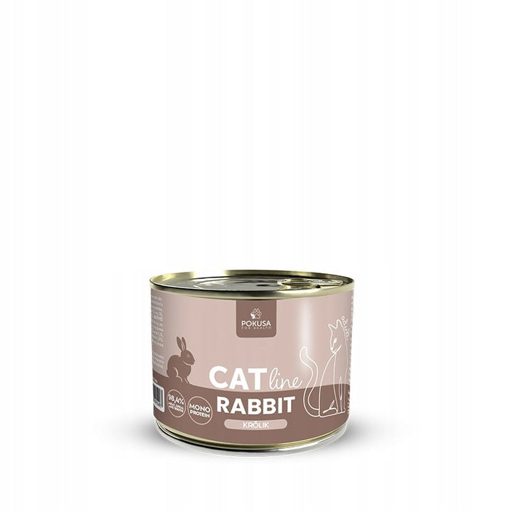 Pokusa CatLine Rabbit 200g Wet for Cats Monoprotein Complete