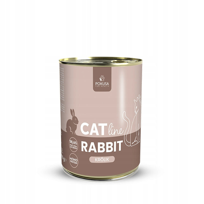 Pokusa CatLine - monoprotein wet food for adult cats - rabbit- 400g