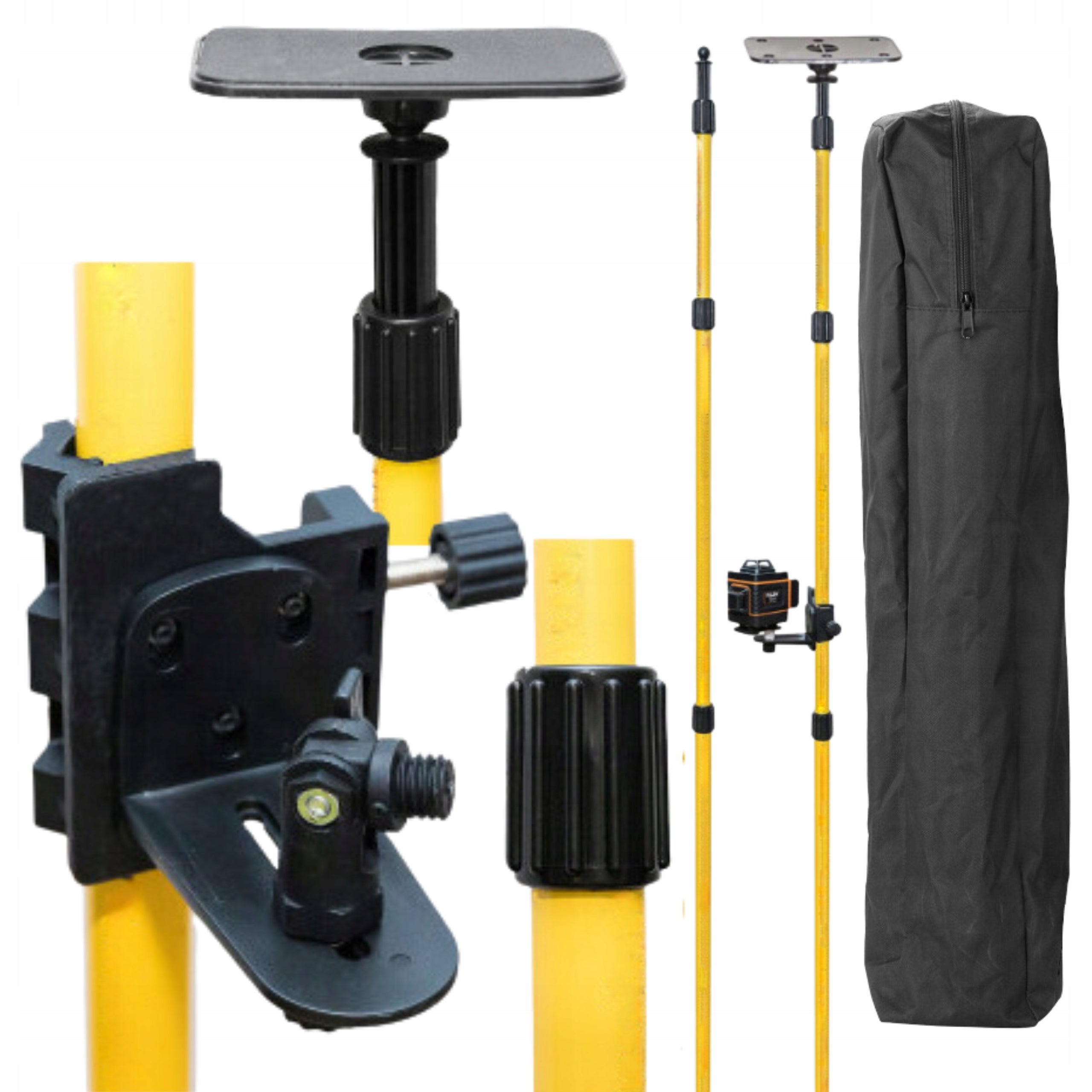 Pole for Level 300cm Telescopic Tripod Column for Laser Solid