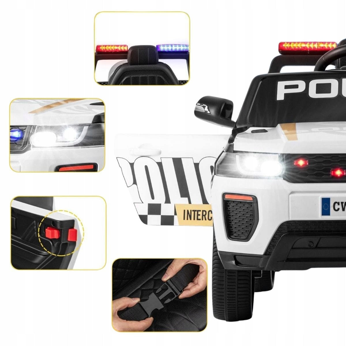 Police Car Battery Operated Electric Vehicle For Kids Kid's age 3+ years