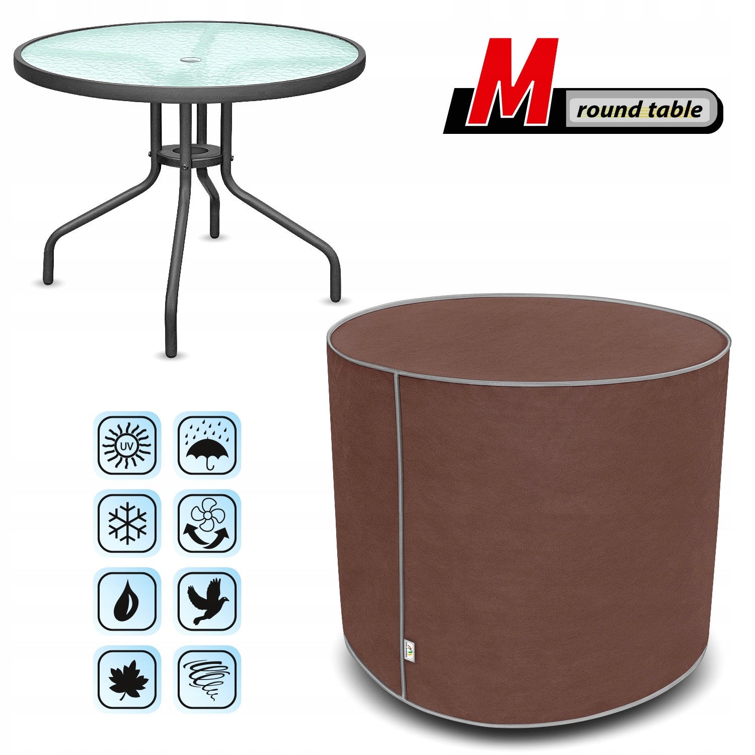 Polish Protective cover for garden table M round WATERPROOF Manufacturer code 5-4861-248-2099