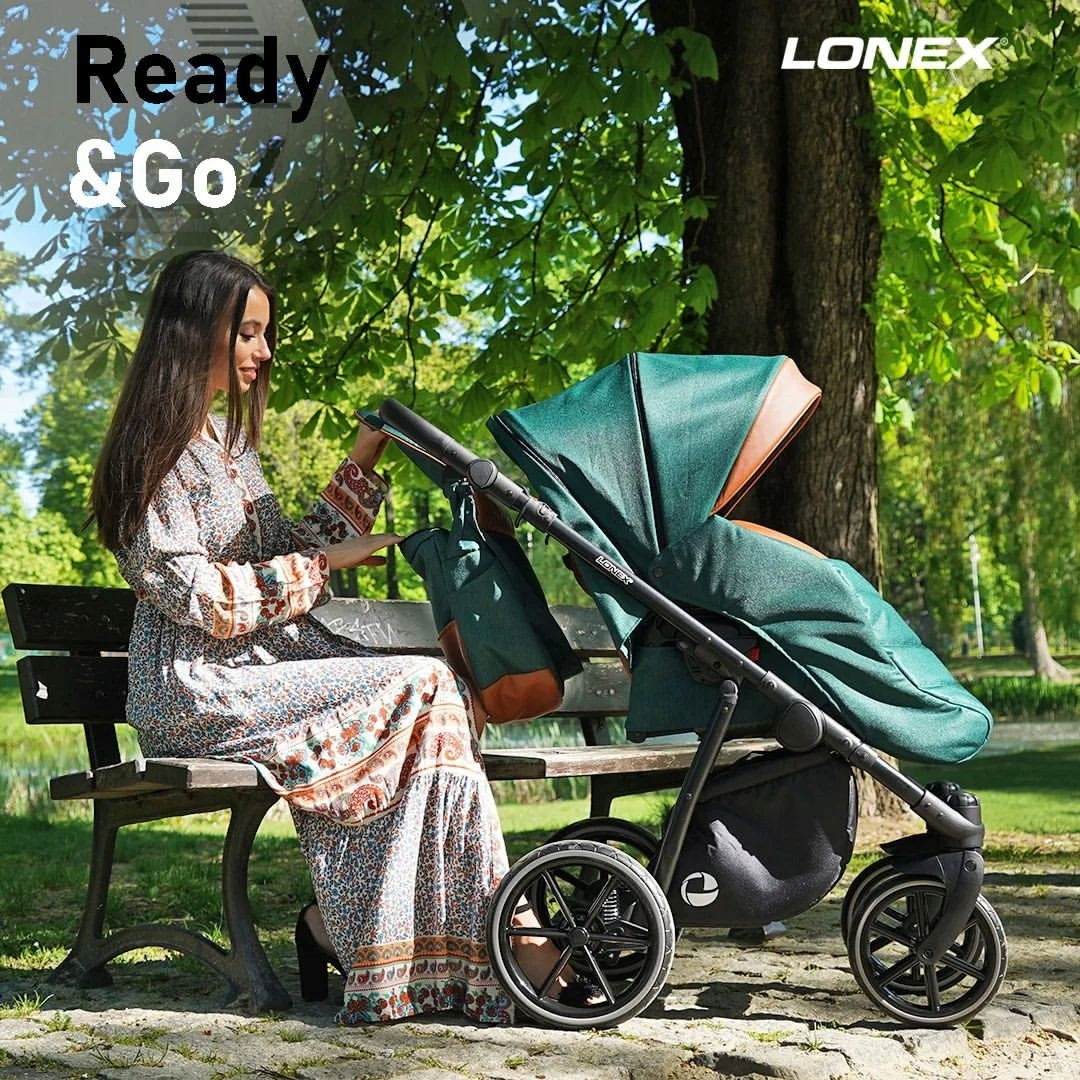 Polish Stroller up to 22- 24 kg LARGE WHEELS DEPORTE LONEX SPORT Manufacturer code Spacerówka | kolor 01 Szary