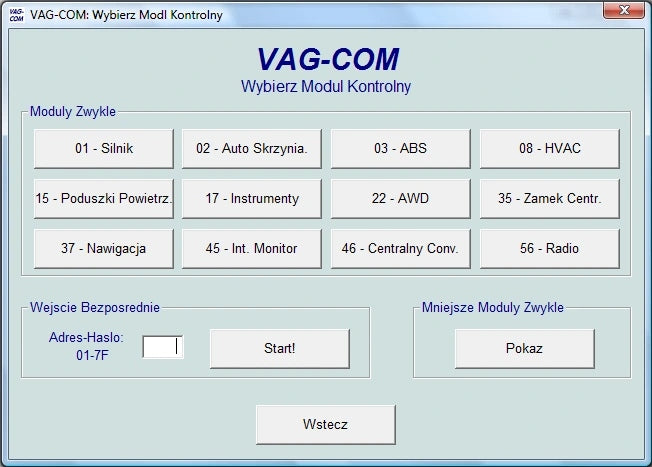 Polish USB interface VAG KKL in OBD2 PL plug Manufacturer code 5904730104227