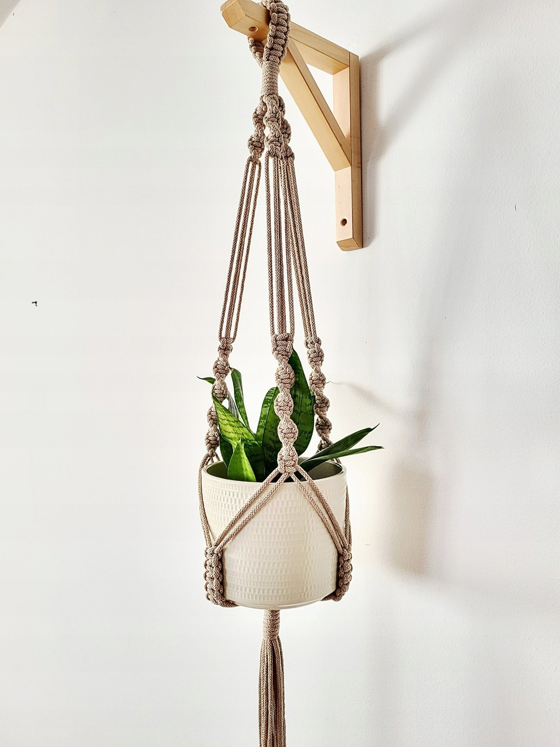 Polish strong Flowerbed made of string MACRAME HANGER FOR POT knots COLORS Product weight with unit packaging 1 kg
