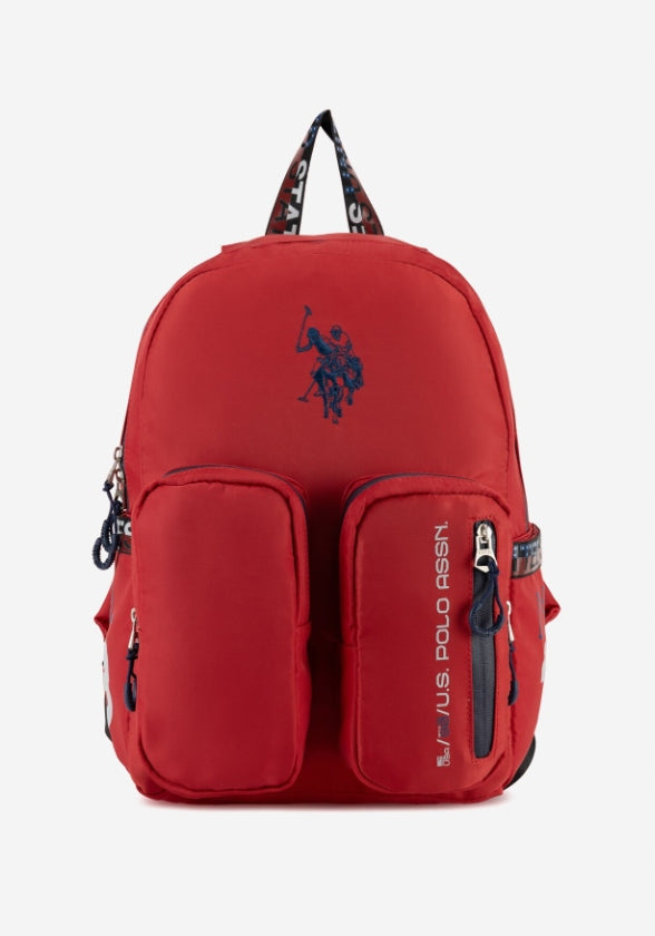 Polo backpack for hiking school red U.S. POLO ASSN. holds A4