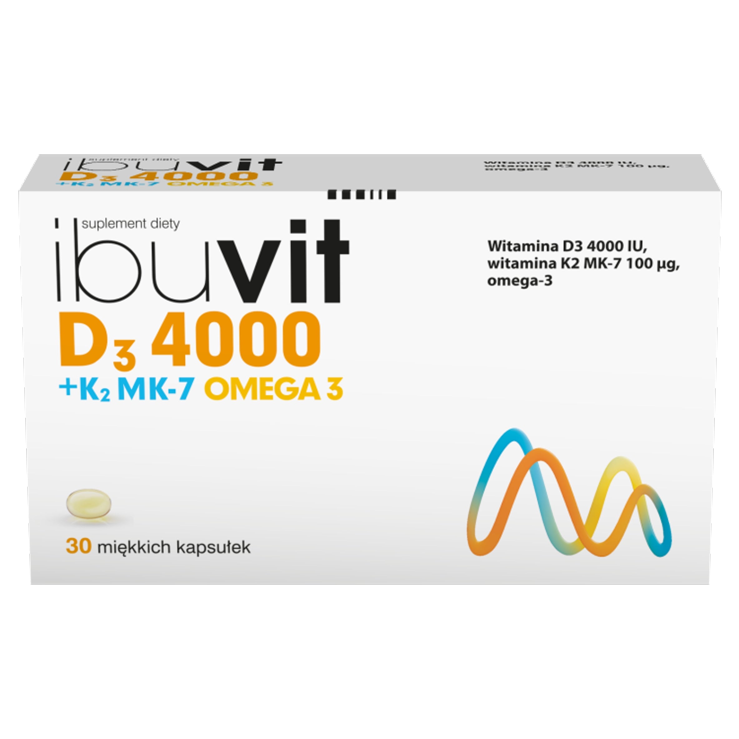 Polpharma Ibuvit D3 4000 + K2 MK-7 Omega 3 dietary supplement 30 capsules