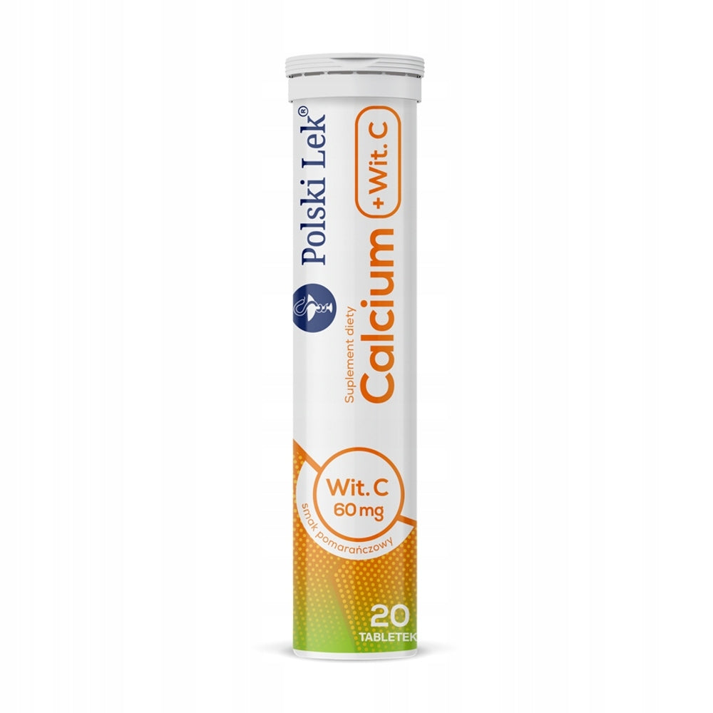 Polski Lek Calcium Vitamin C orange 20 tablets