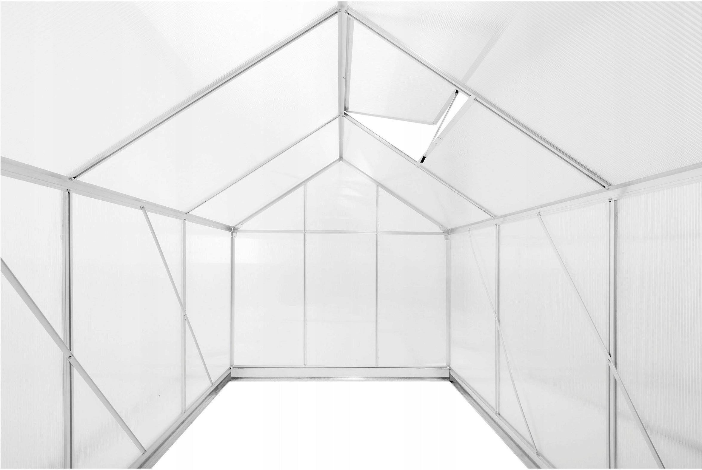 Polycarbonate Garden Greenhouse ALUMINUM FRAME High Quality 190x190cm Product height 193 cm