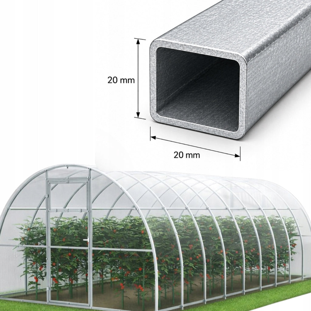 Polycarbonate Greenhouse Garden Tunnel 3x6 m Galvanized Polycarbonate 6mm Product height 200 cm