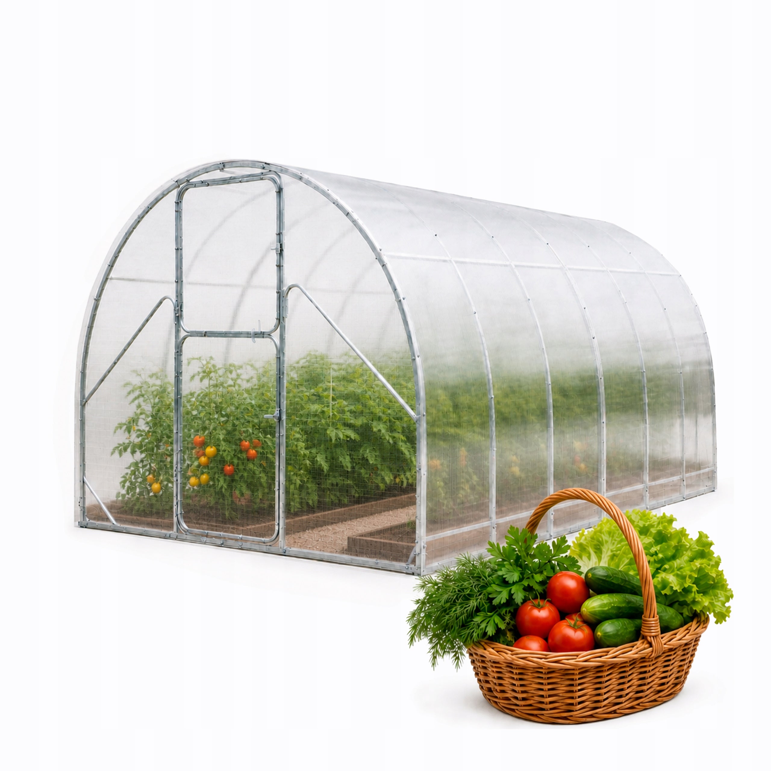 Polycarbonate greenhouse 3x6 m garden STRONG 20x40mm tunnel polycarbonate 6mm