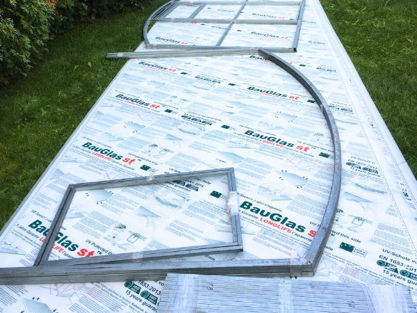 Polycarbonate greenhouse straight walls 3x4 m 6 mm profile 40x20mm ETL Gera-3 Thickness 6 mm