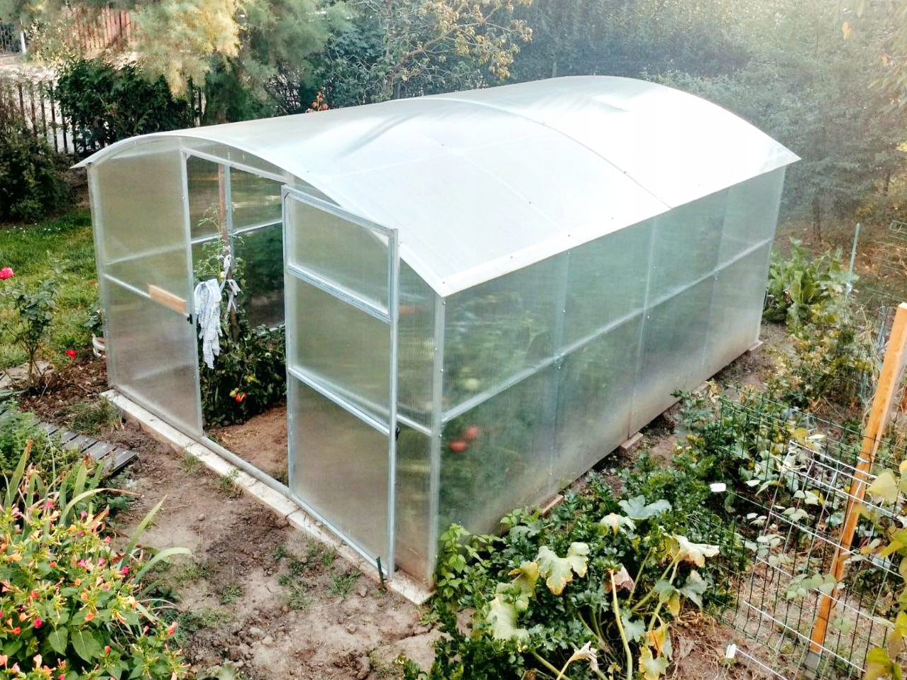 Polycarbonate greenhouse straight walls 3x6 m 6 mm ETL Gera-3 profile 40x20mm Manufacturer ETL