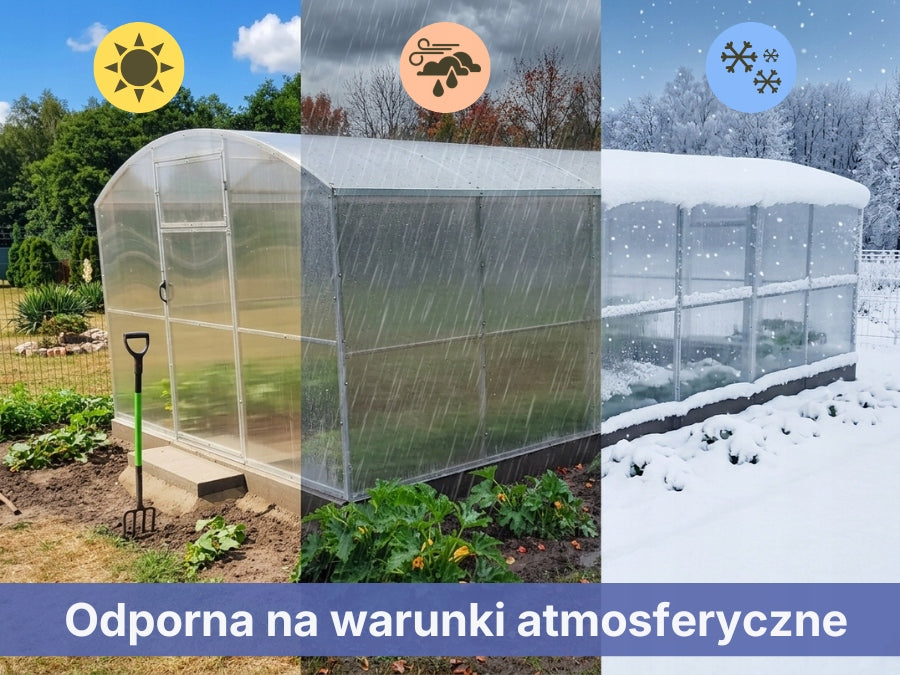 Polycarbonate greenhouse straight walls 3x6 m 6 mm ETL Gera-3 profile 40x20mm Packaging status original