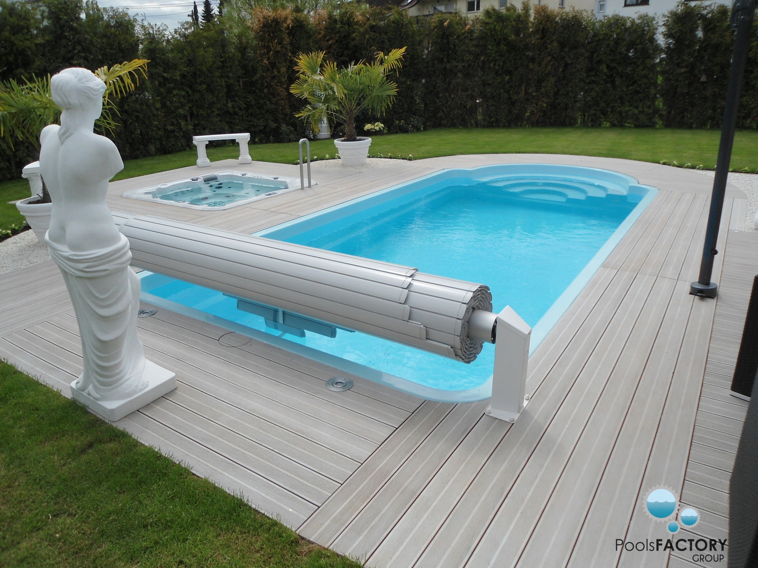 Polyester Laminate Garden Pool 7.5x3.2x1.55 Digging Pools Set Series Pool4you