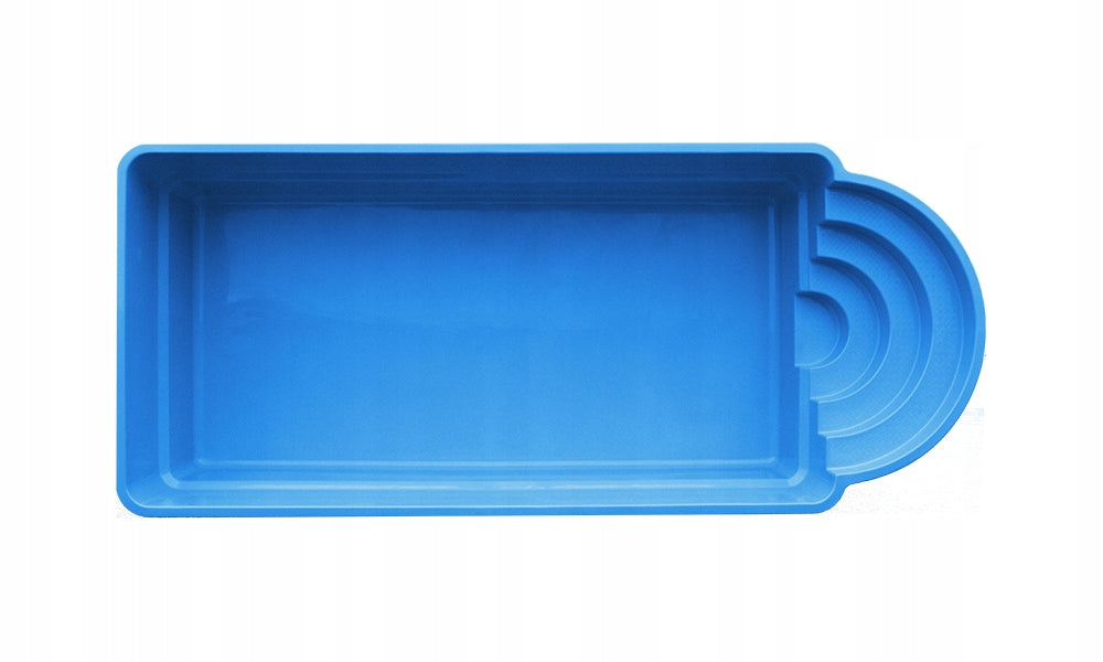 Polyester Laminate Garden Pool 7.5x3.2x1.55 Digging Pools Set Volume 37200 l