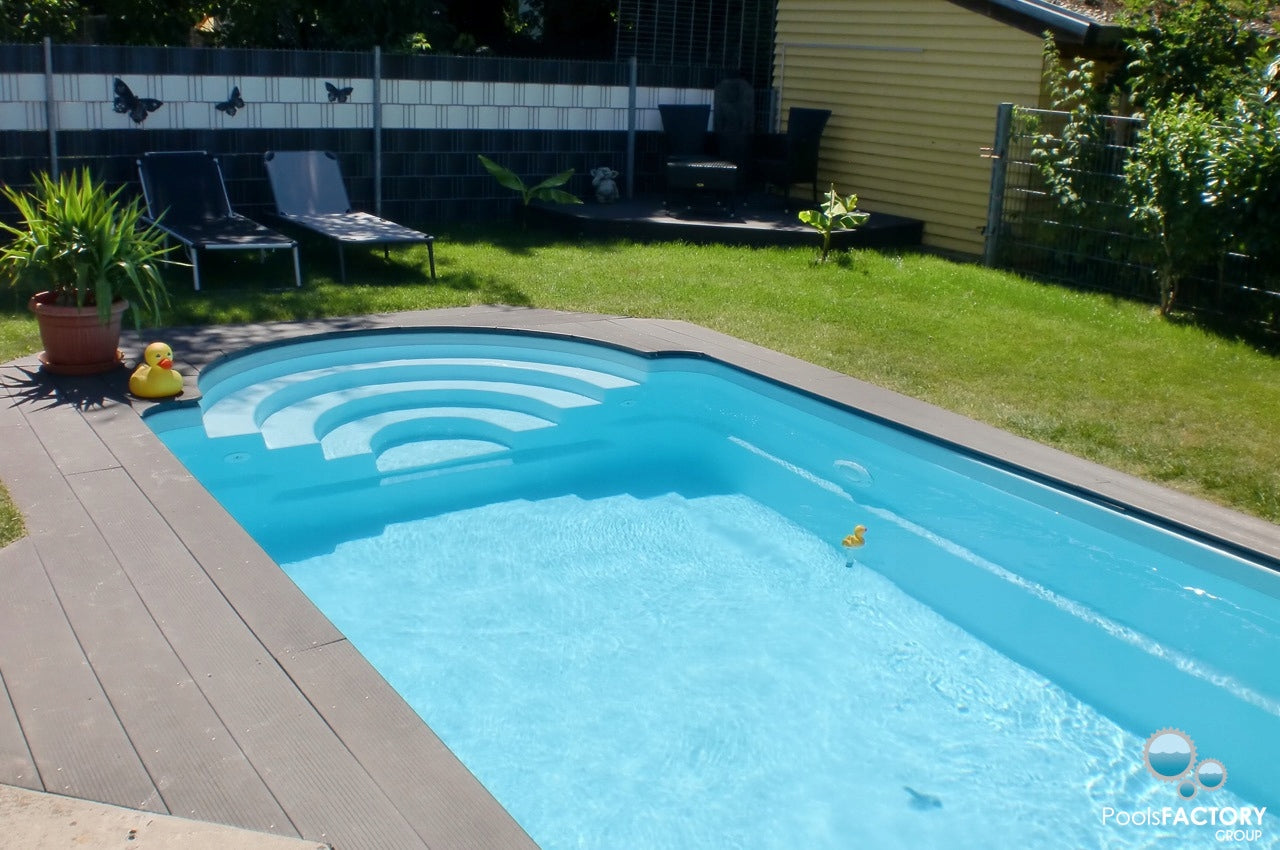 Polyester Laminate Garden Pool 7.5x3.2x1.55 Digging Pools Set