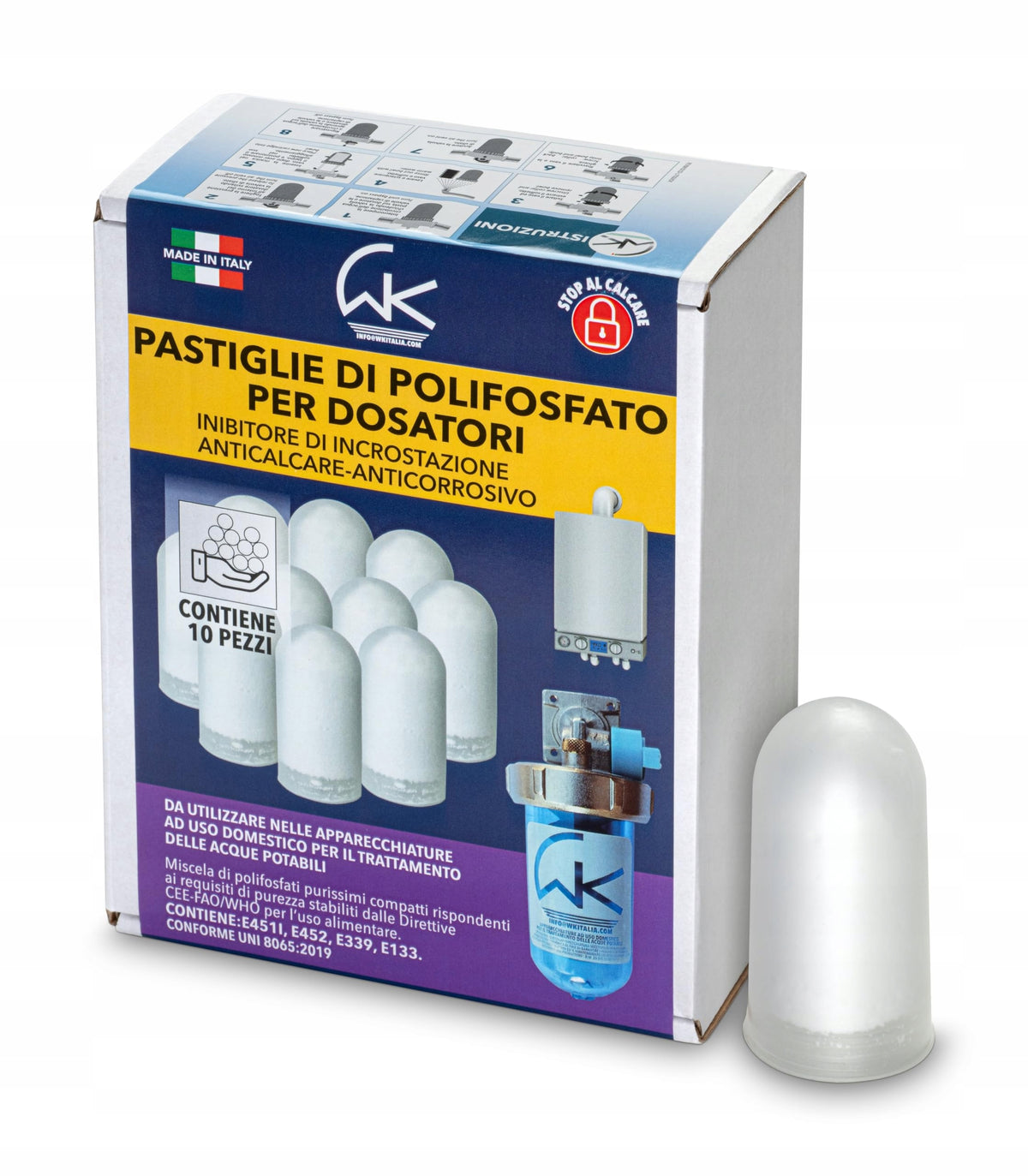 Polyphosphate cartridges for dispensers W&K pills 10 pieces